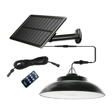 Double Head Solar Pendant Lights Indoor Outdoor Hanging Shed Lamp Detector Kit